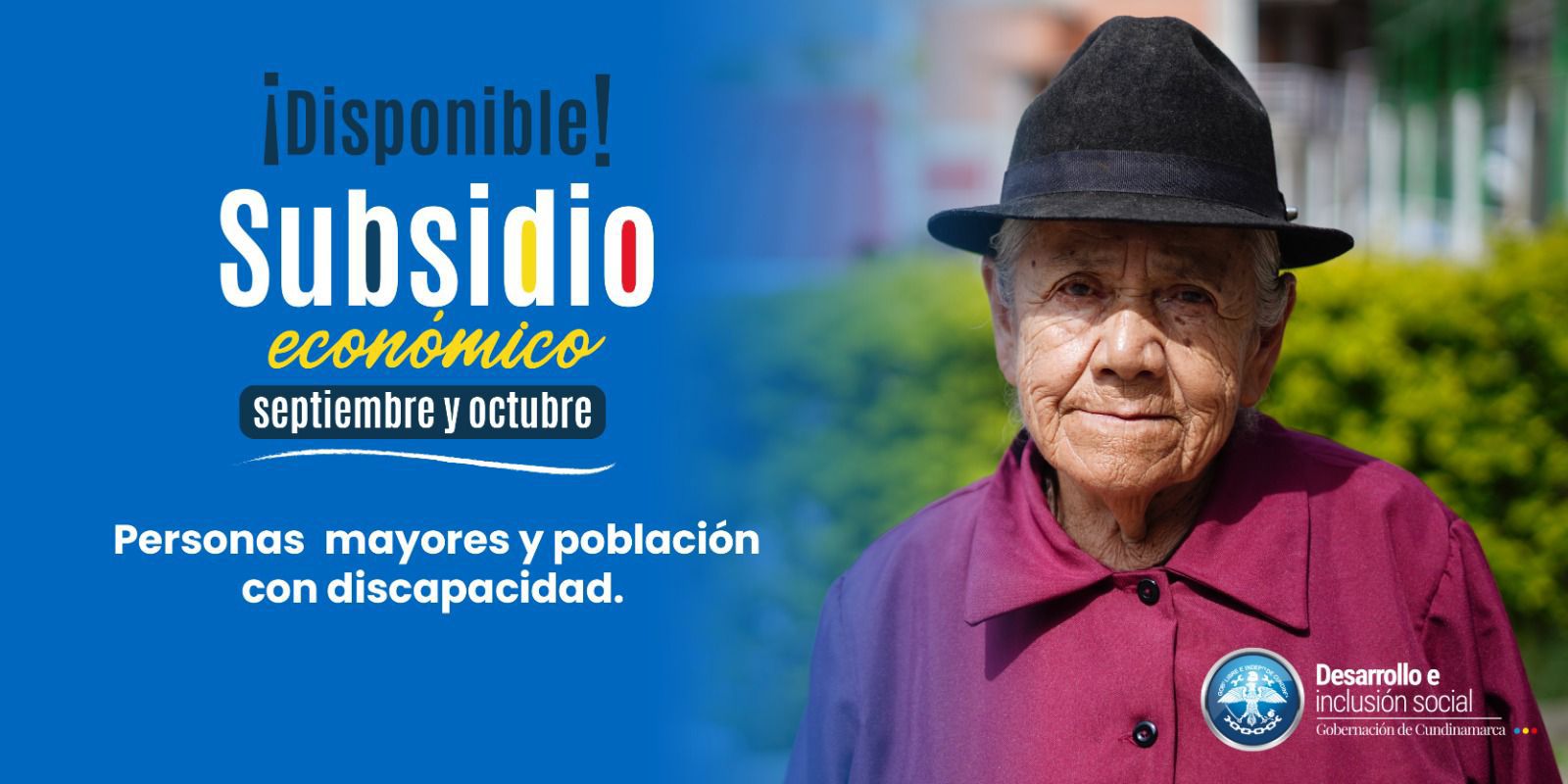 Disponible el subsidio para personas con discapacidad, sus cuidadores y adultos mayores en situación de vulnerabilidad